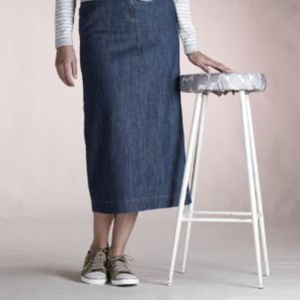 Boden Everyday Long Navy Denim Skirt us 14